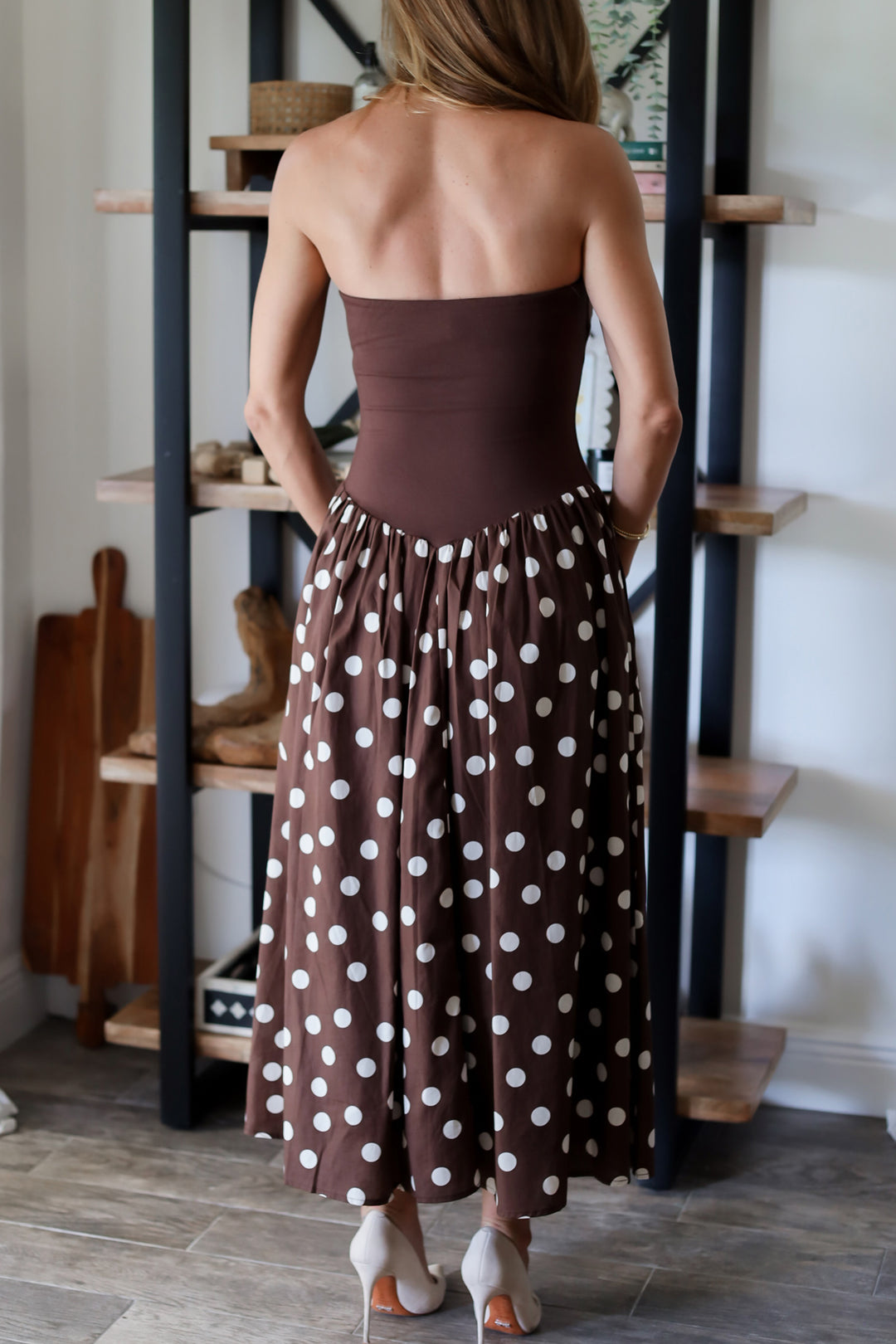 Hazel Polka-dot Midi Dress