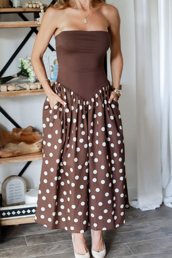 Hazel Polka-dot Midi Dress