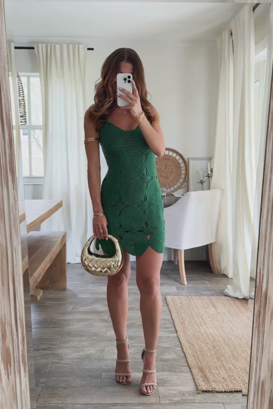 Portia Crochet Mini Dress