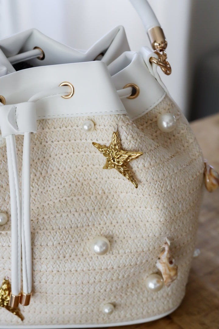 Seashell Charm Bucket Bag