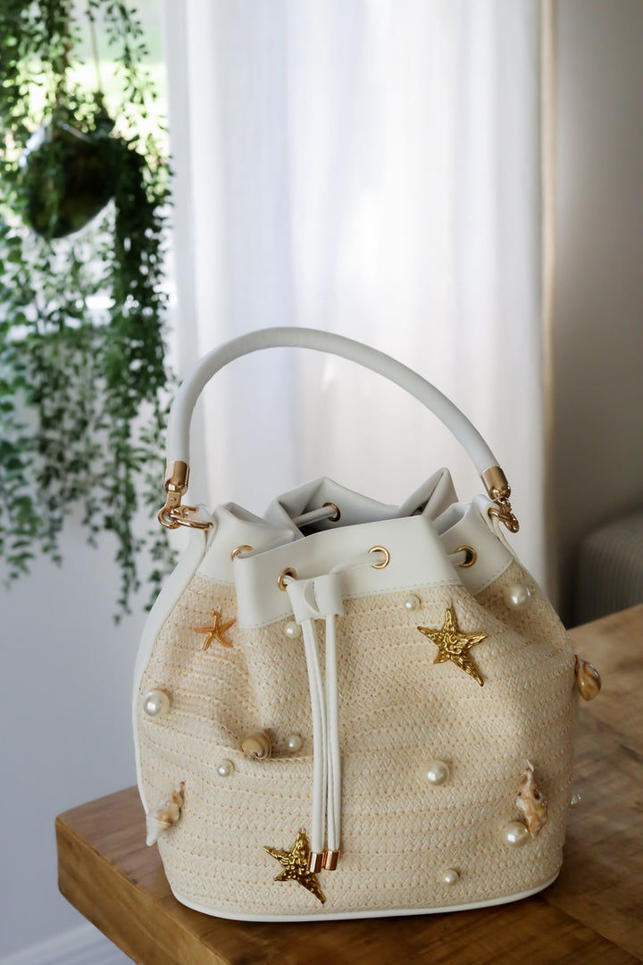 Seashell Charm Bucket Bag