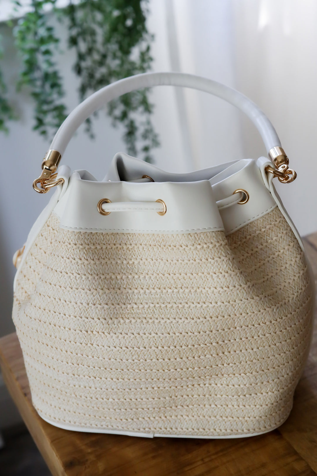 Seashell Charm Bucket Bag