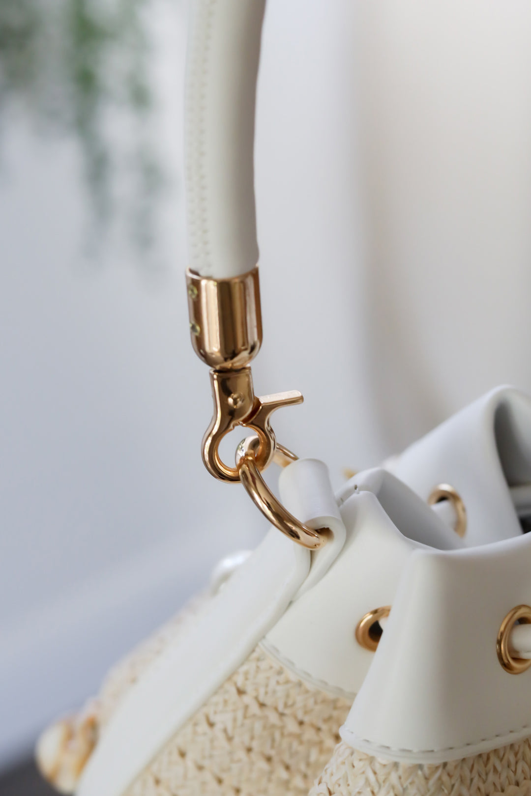 Seashell Charm Bucket Bag