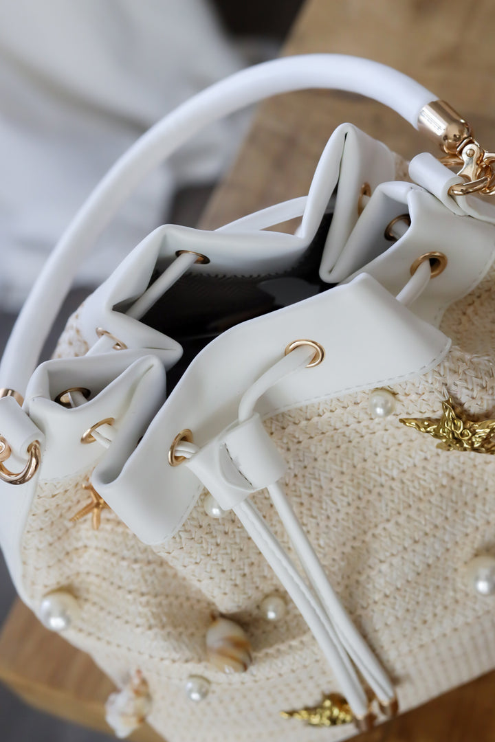Seashell Charm Bucket Bag