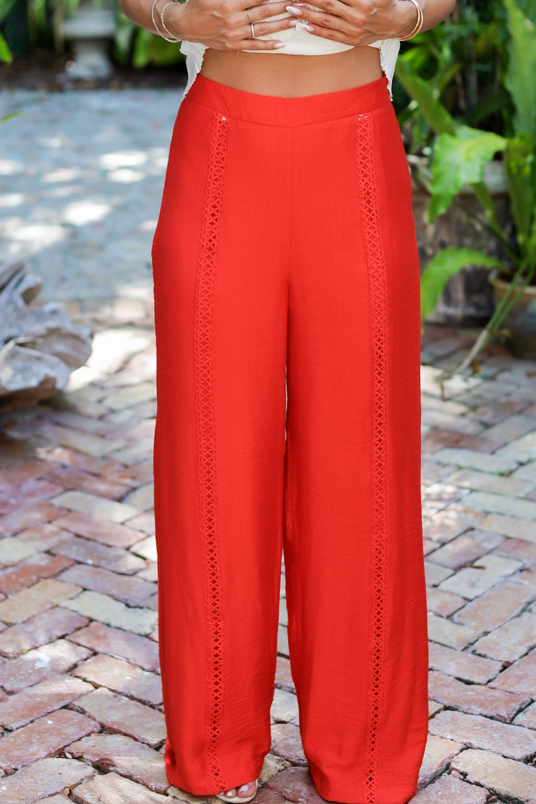 Scarlette Lace Trim Pants-2 Colors