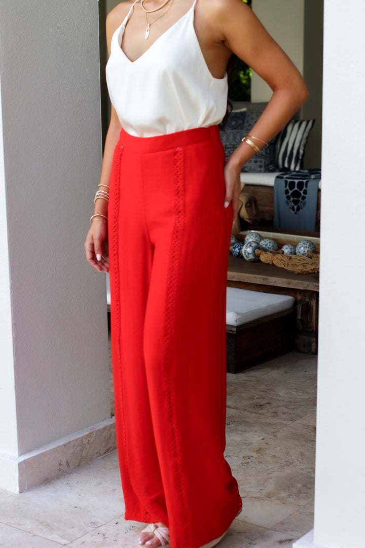Scarlette Lace Trim Pants-2 Colors