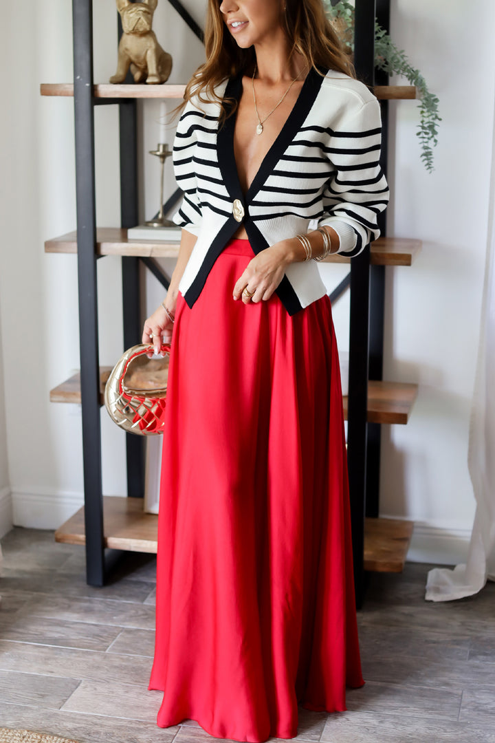 Heather Silk Maxi Skirt