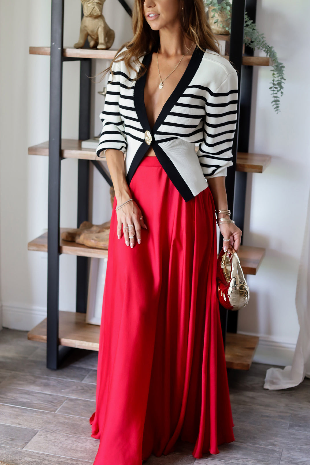 Heather Silk Maxi Skirt