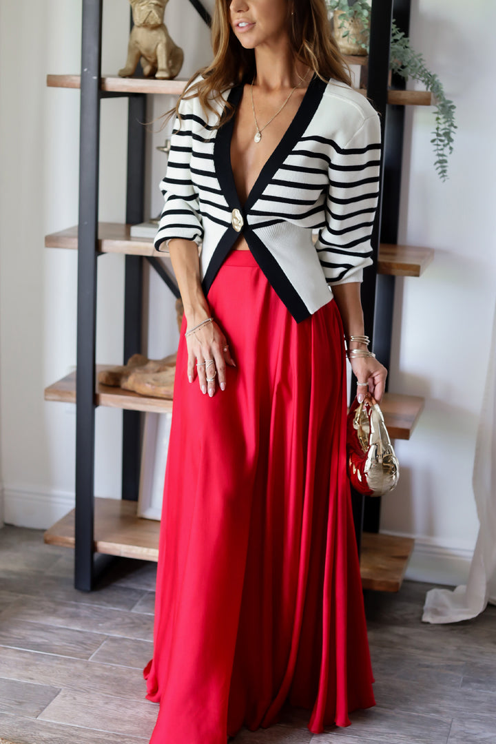 Heather Silk Maxi Skirt