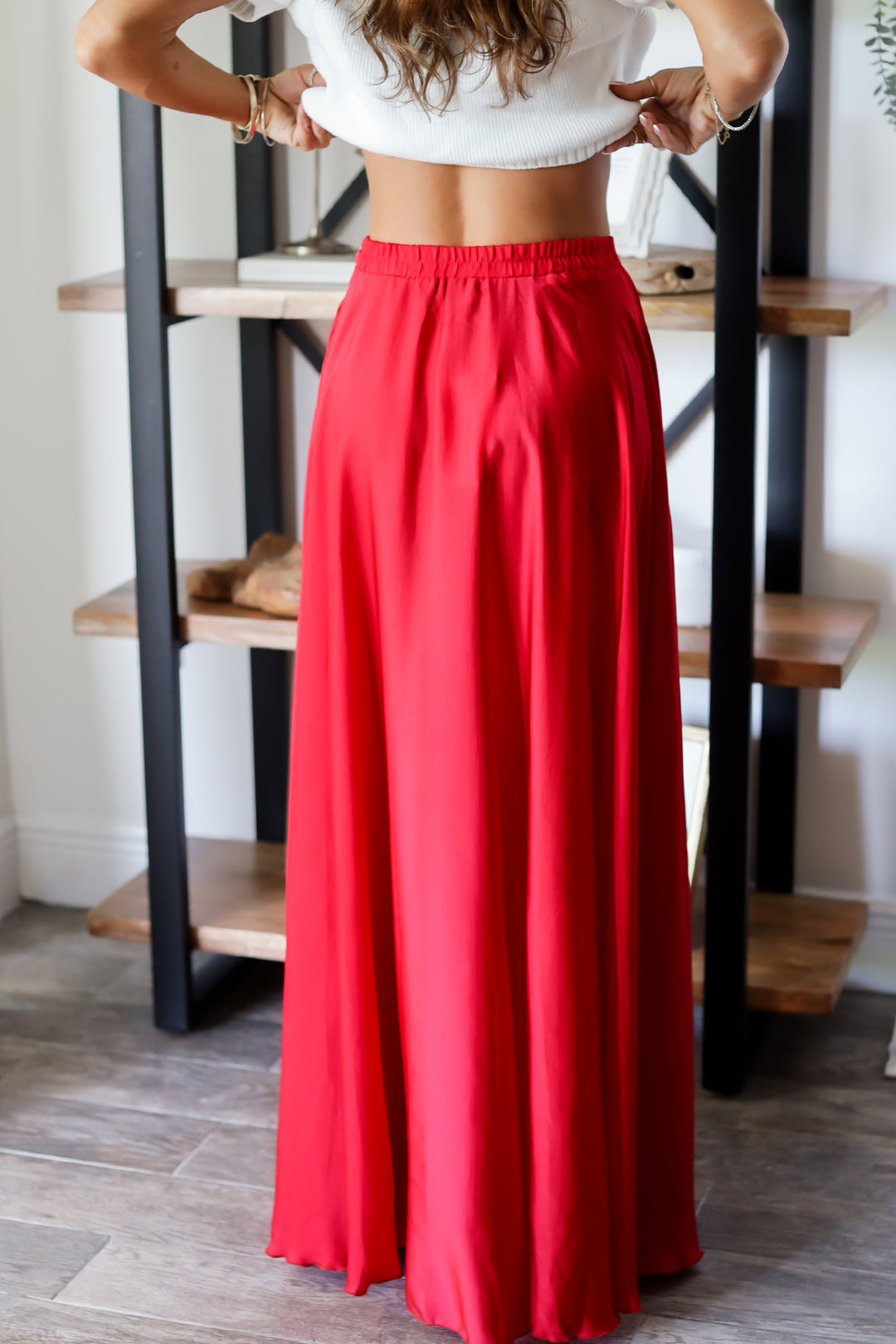 Heather Silk Maxi Skirt