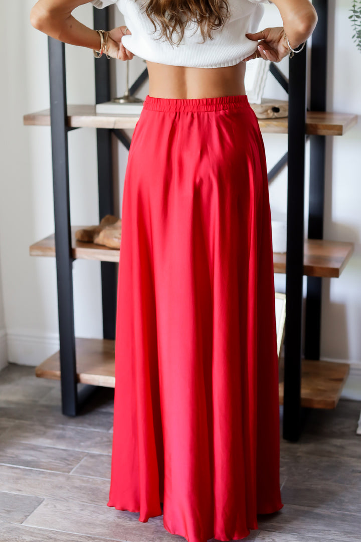 Heather Silk Maxi Skirt