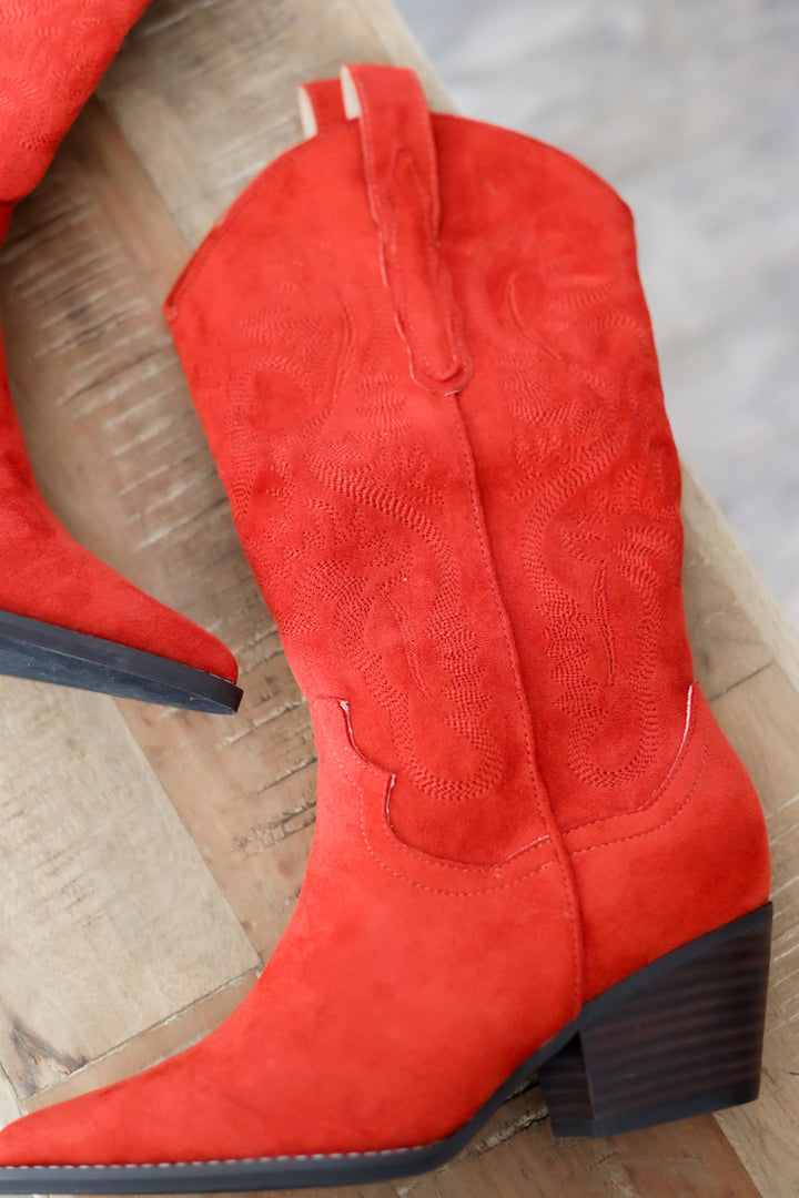 Amaya Western Boot- Red