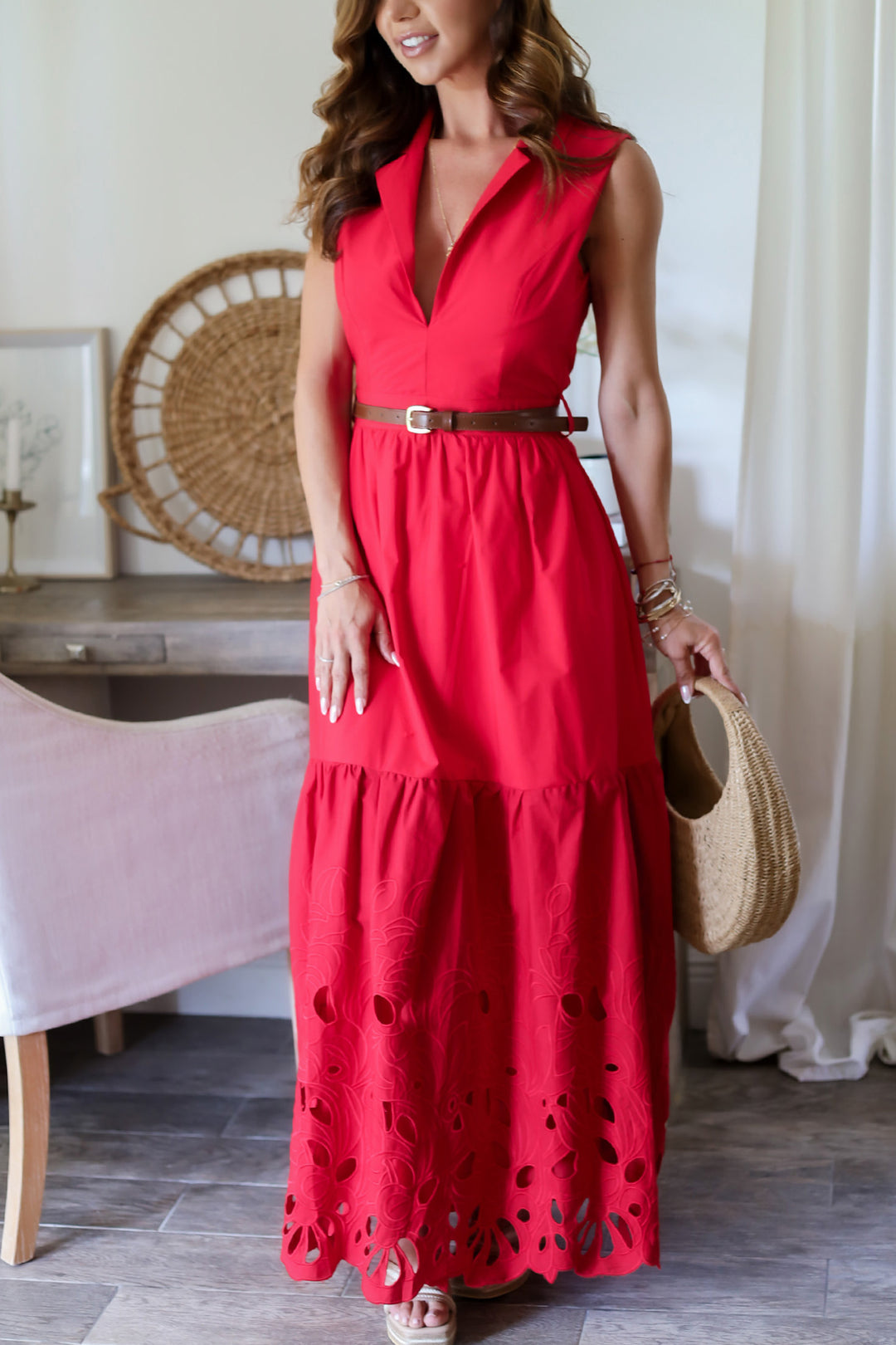 Medellin Belted Maxi Dress