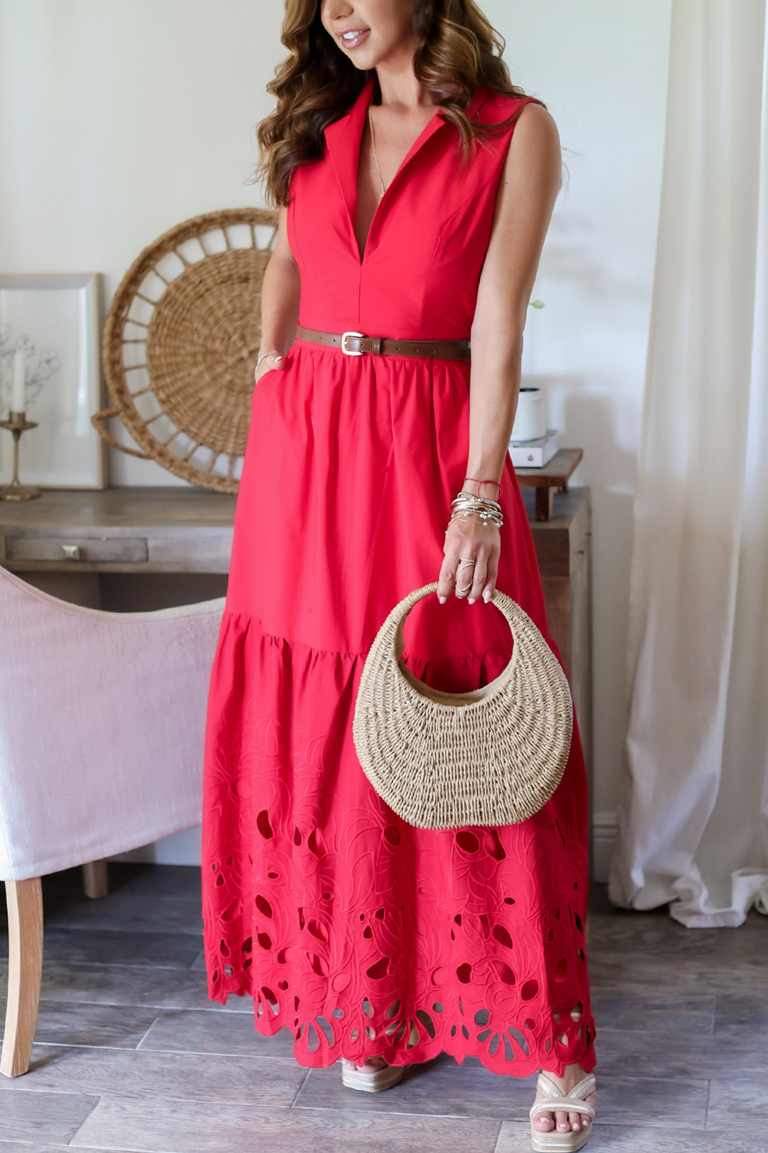 Medellin Belted Maxi Dress
