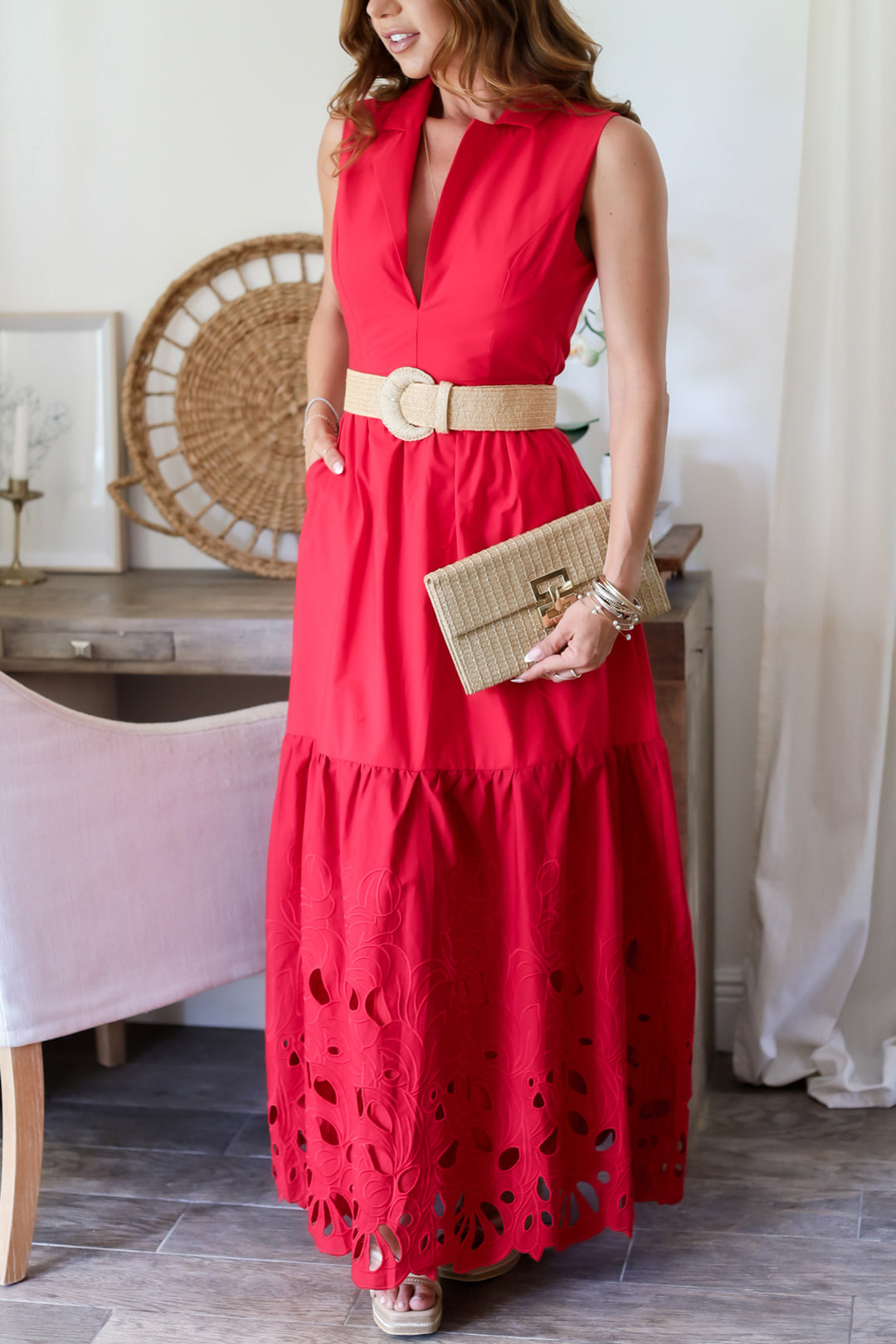 Medellin Belted Maxi Dress