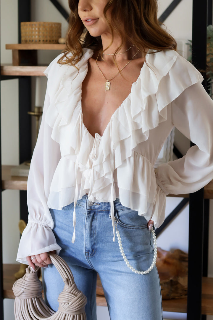 Jolie Ruffle Blouse- 3 Colors