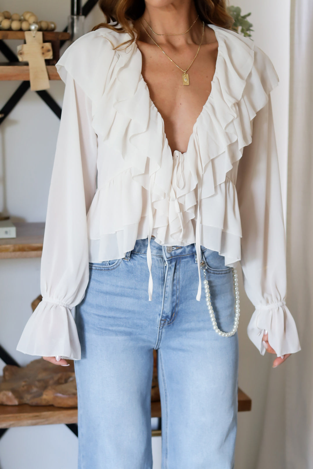 Jolie Ruffle Blouse- 3 Colors