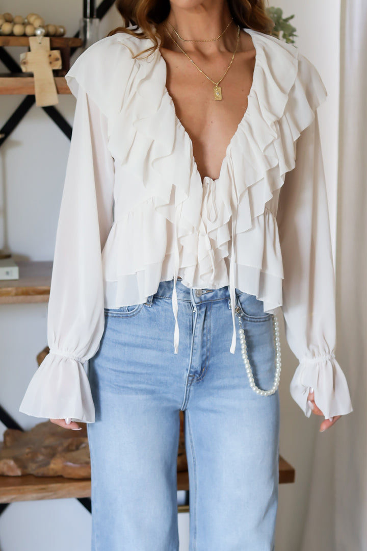 Jolie Ruffle Blouse- 3 Colors