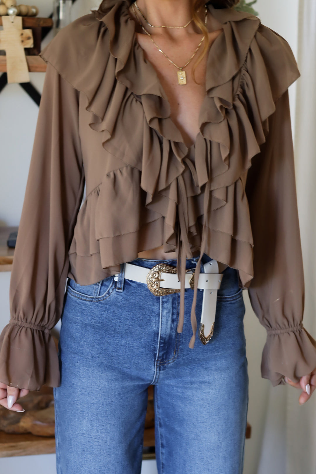 Jolie Ruffle Blouse- 3 Colors