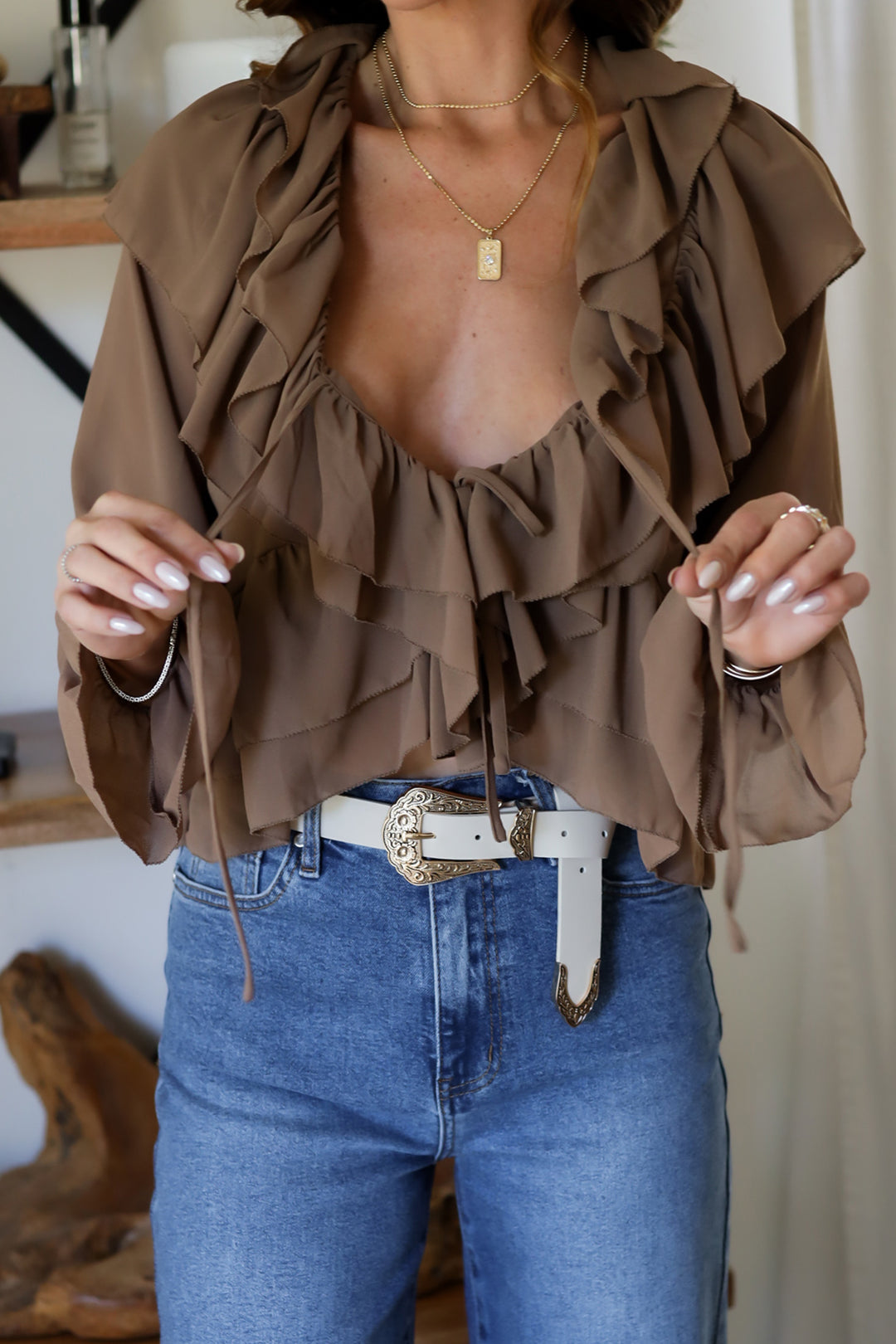 Jolie Ruffle Blouse- 3 Colors