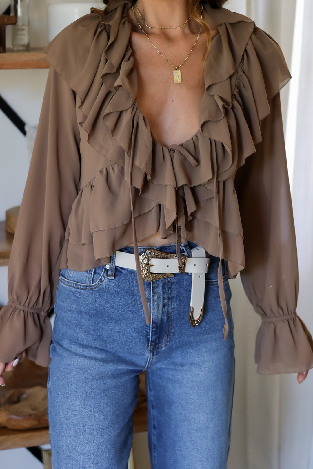 Jolie Ruffle Blouse- 3 Colors