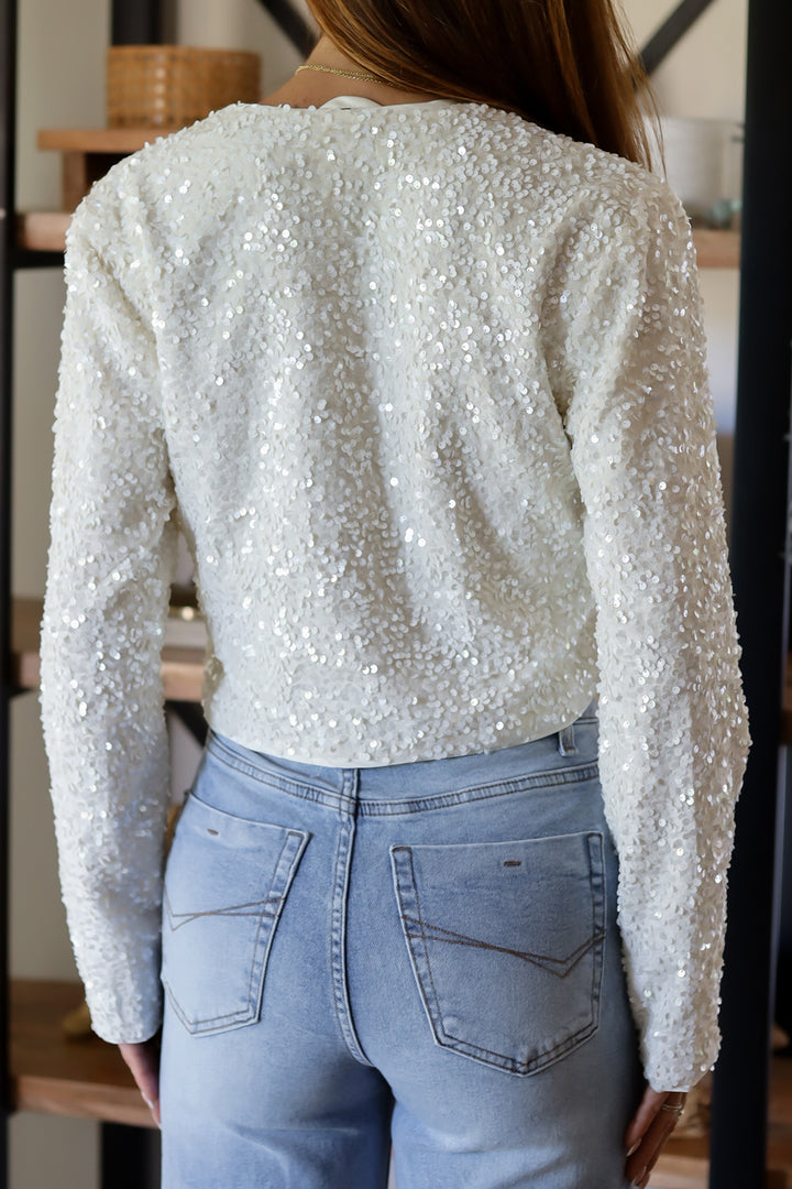 Penelope Sequin Bow Top