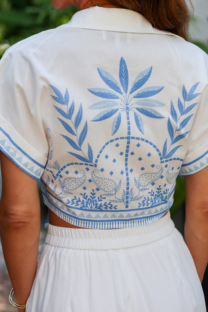 Villa Palm Crop & Pant Set