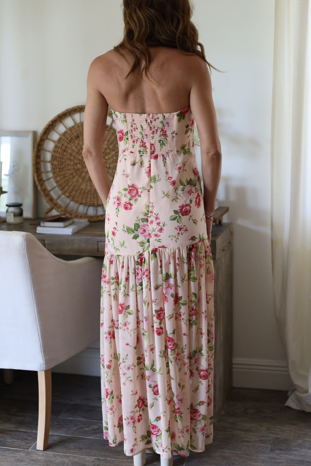 Rose Strapless Maxi Dress