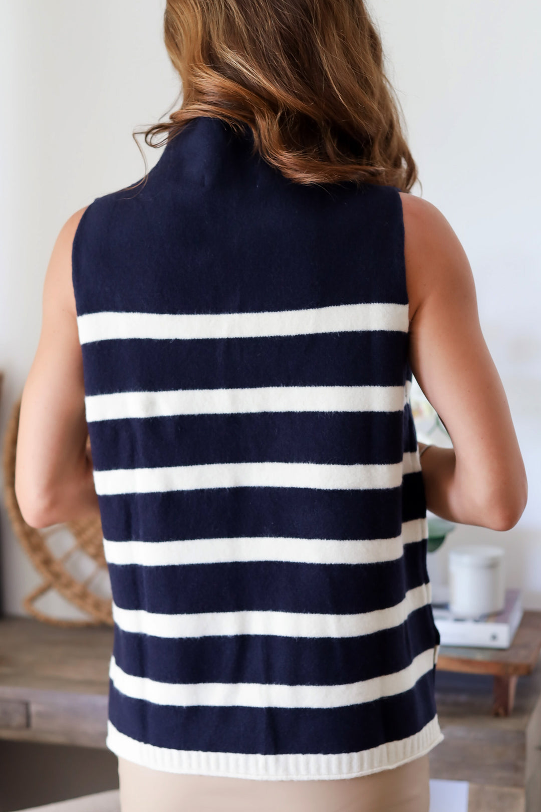 Daisy Mock Top - Navy