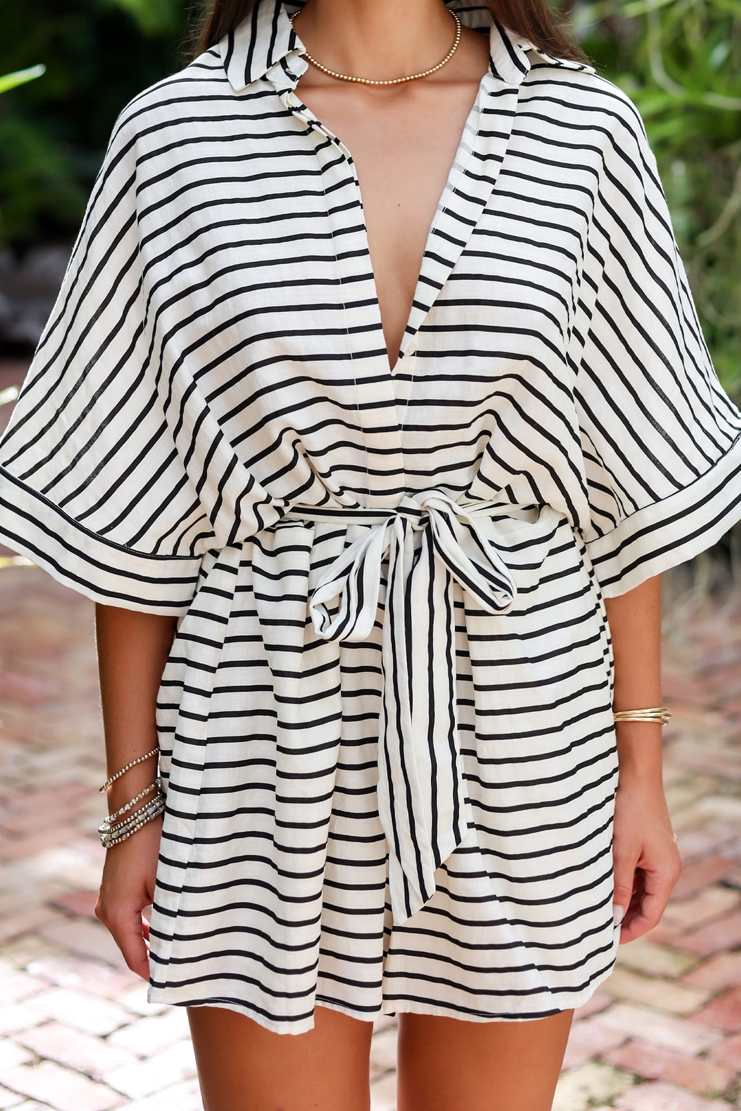 Cristina Striped Romper