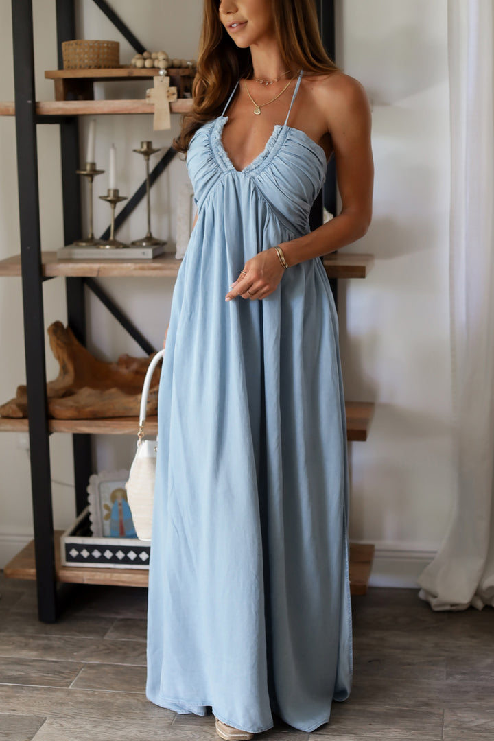 Blue Garden Maxi Dress