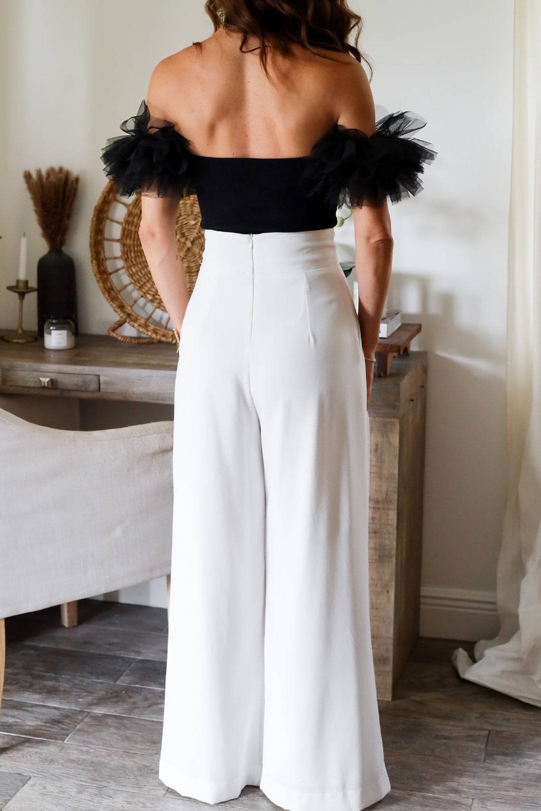 The Chloe Palazzo Pants- Off White