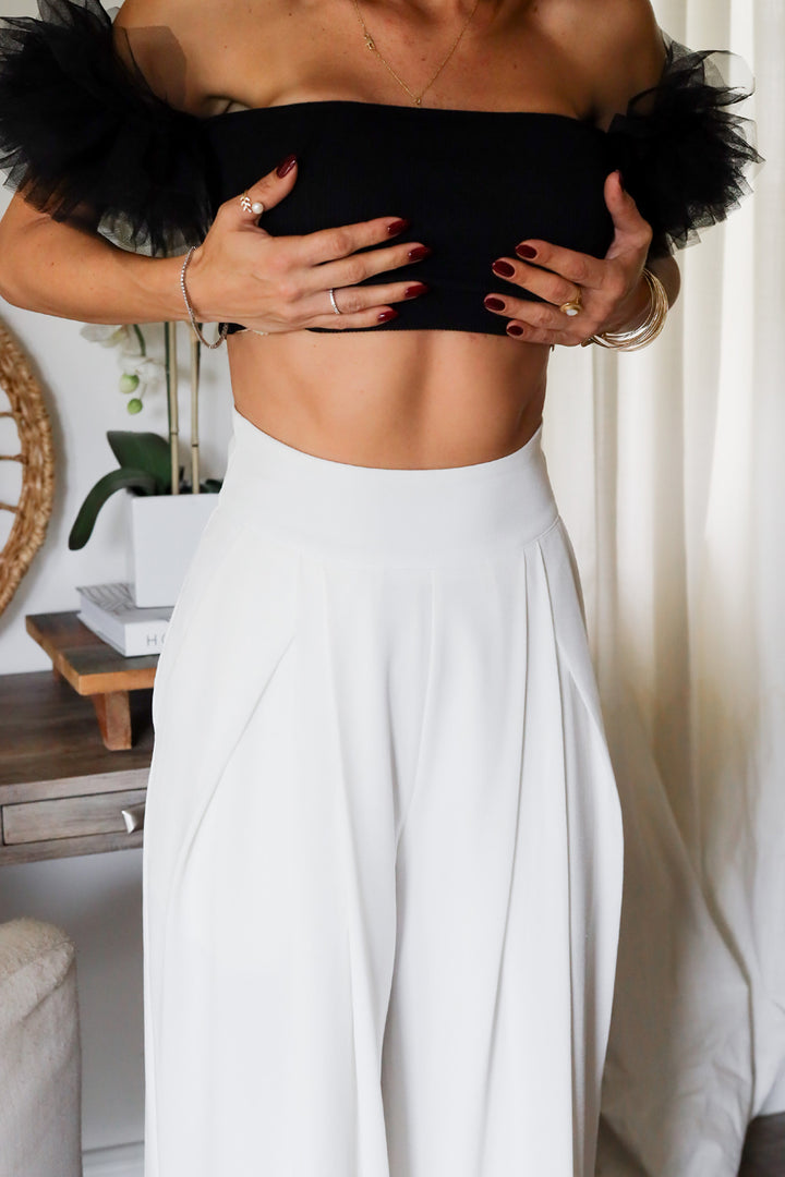 The Chloe Palazzo Pants- Off White