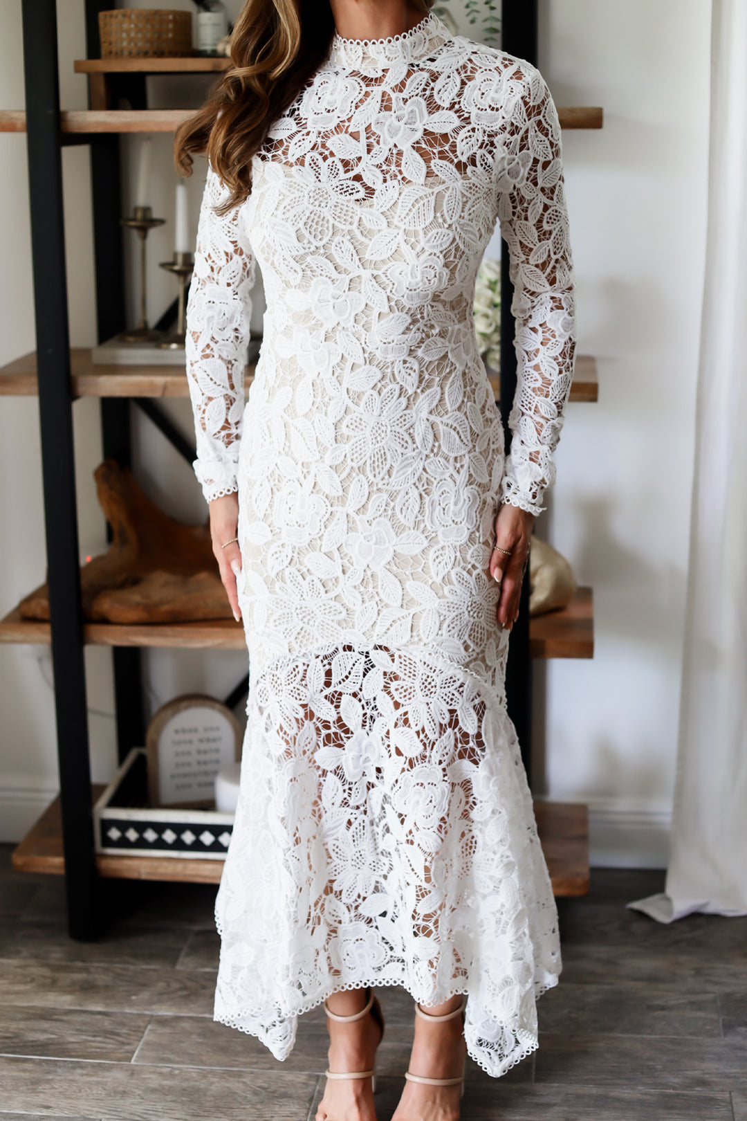 Florence Lace Midi Dress