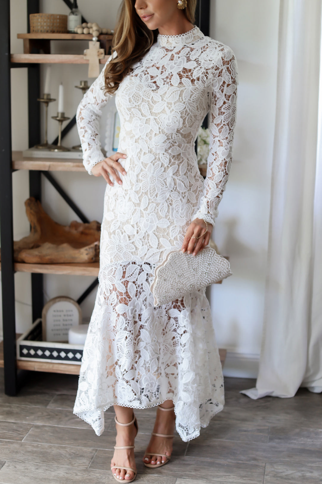 Florence Lace Midi Dress