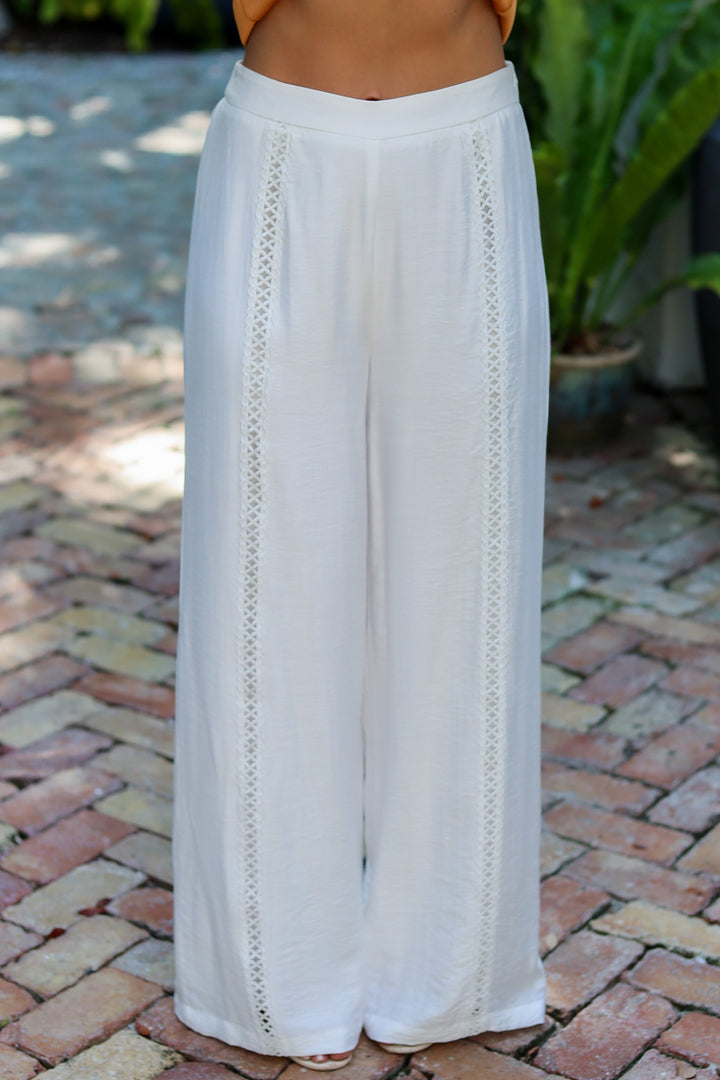 Scarlette Lace Trim Pants-2 Colors
