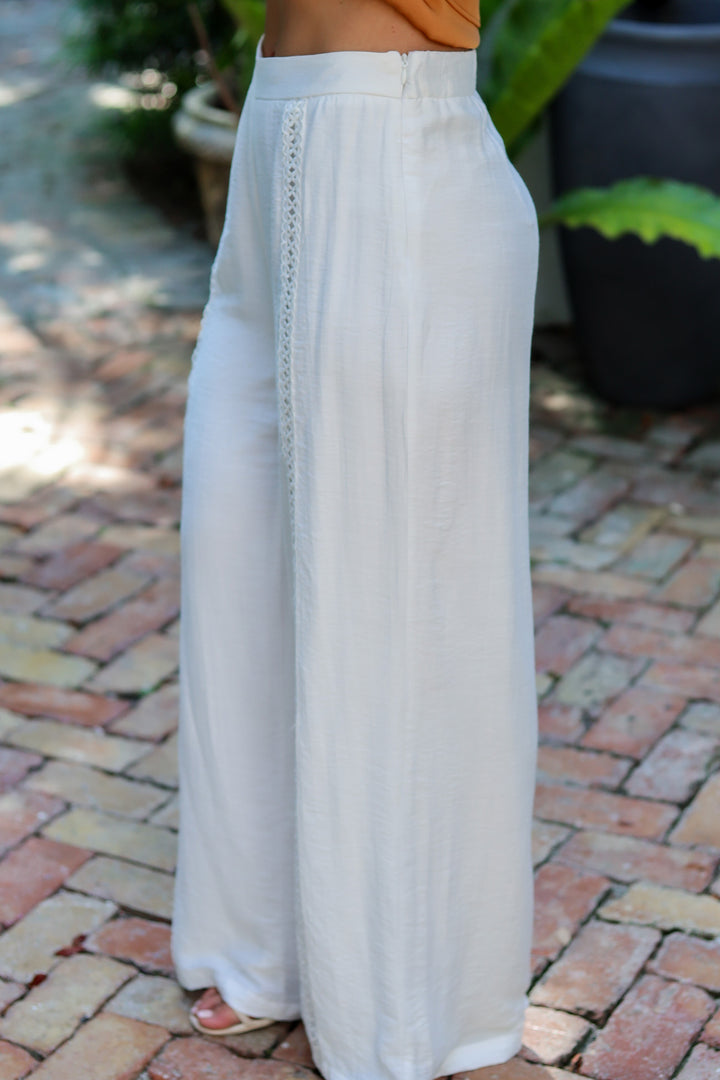 Scarlette Lace Trim Pants-2 Colors