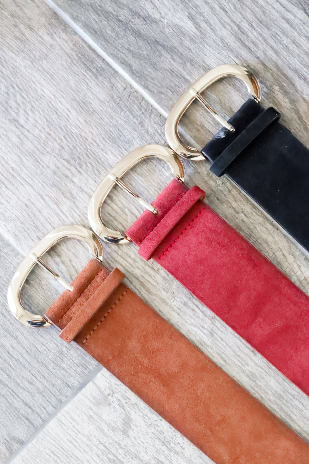 Noah Suede Buckle Belt -3 Colors