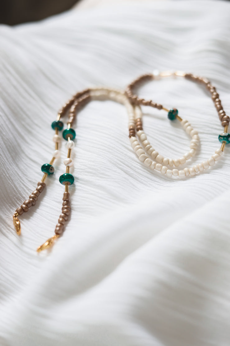 Olive Seed Beaded Sunglass Chain