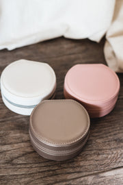 Just in case Travel Jewelry Box -Round
