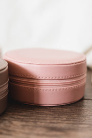 Just in case Travel Jewelry Box -Round
