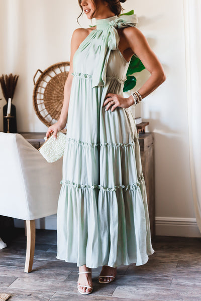 The Paisley Bow Maxi Dress