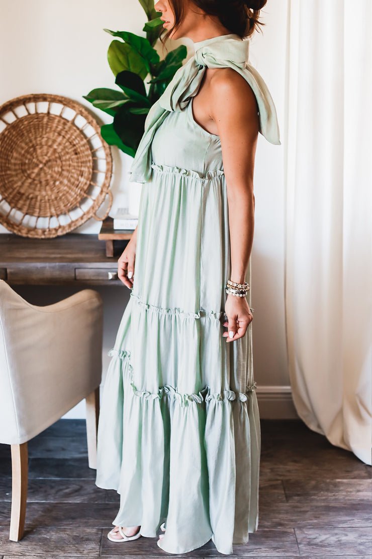 The Paisley Bow Maxi Dress