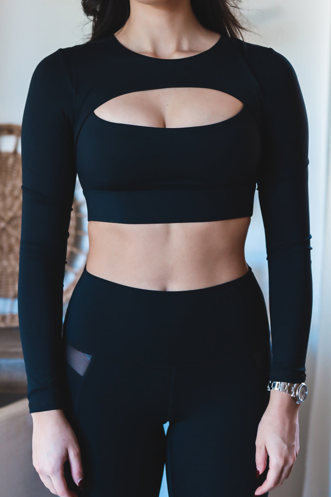 Olivia Mark – Sports bra high waist gathered quick dry shockproof