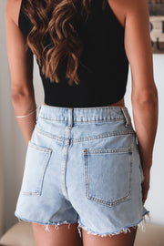 Anna Frayed Denim Shorts-FINAL SALE