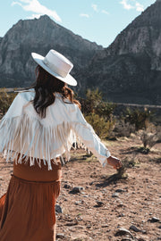 Mason Fringe Faux Leather Jacket-FINAL SALE