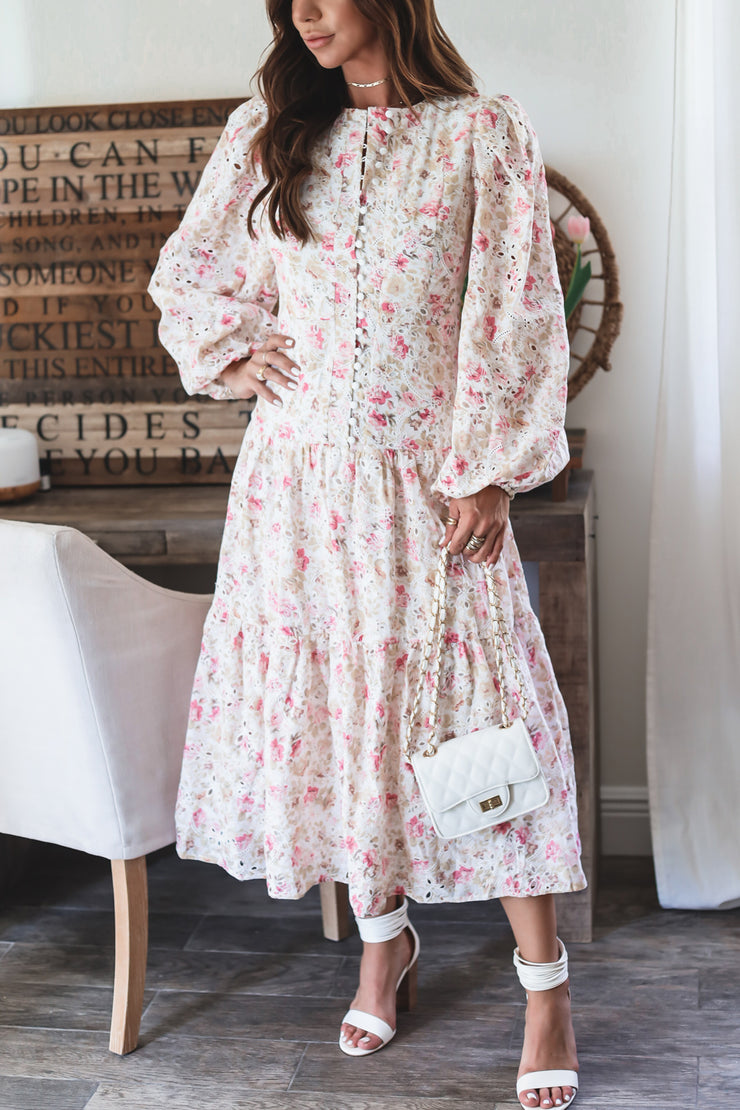 The Cristiana Floral Midi Dress-FINAL SALE