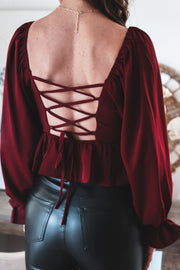 The Bailey Lace Up Top