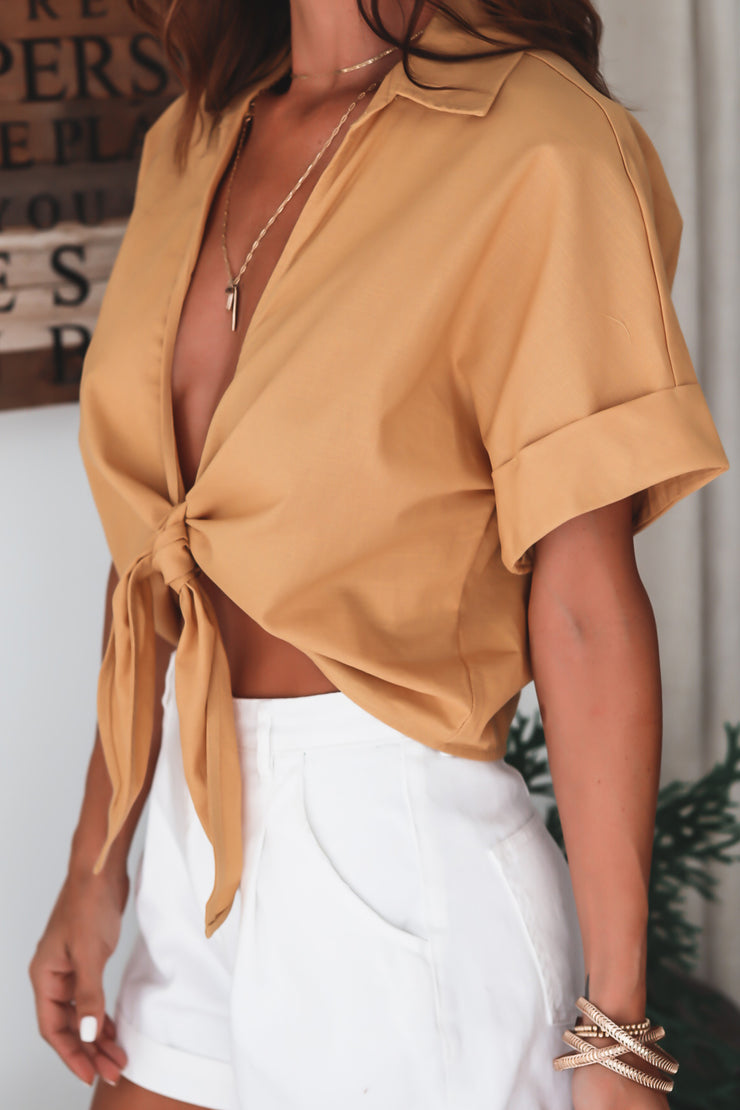 The Cassie Front Tie Crop Top
