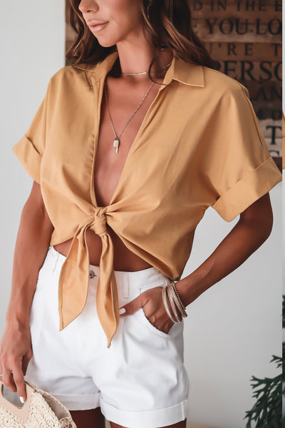 The Cassie Front Tie Crop Top